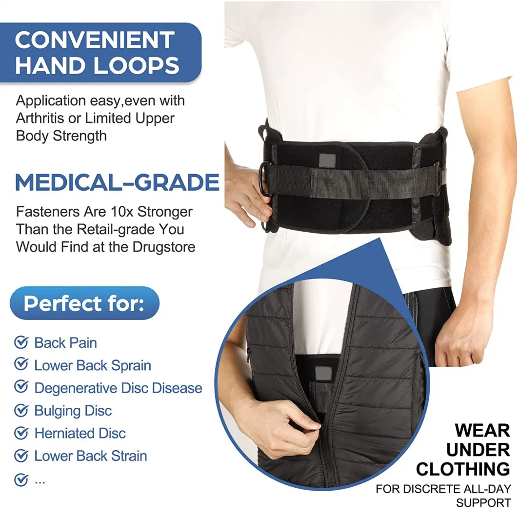 Lso Approved Adjustable Pull Working Lumbar Brace Relieve Pain Back Brace Waist Support