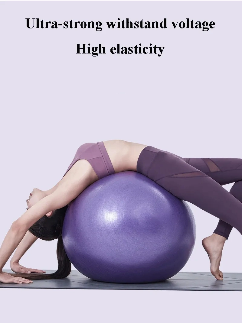 Custom Black PVC High Quality Yoga Ball 45cm 55cm 65cm 75cm 85cm 95cm Eco-Friendly Exercise Pilates Gym for Fitness