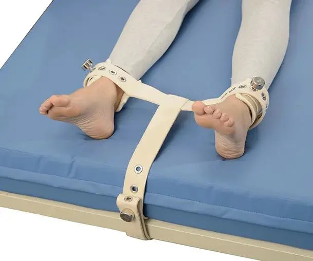 Hospital Medical Tying Rope on Bed Adjustable Safety Control Belt Ankle Cuffs Black