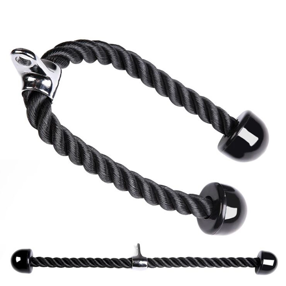 Universal Triceps Rope Pull Down, 27-Inch Heavy Duty Coated Nylon Rope Muscle Tension Rope Fitness Resistance Band Esg13173