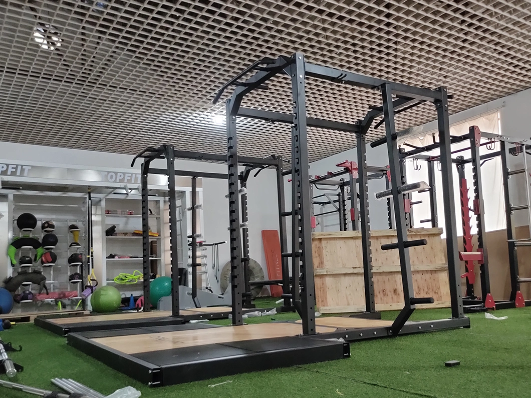 New Style Gym Machine Squat Rack with Optional Lat Pull-Down Attachment