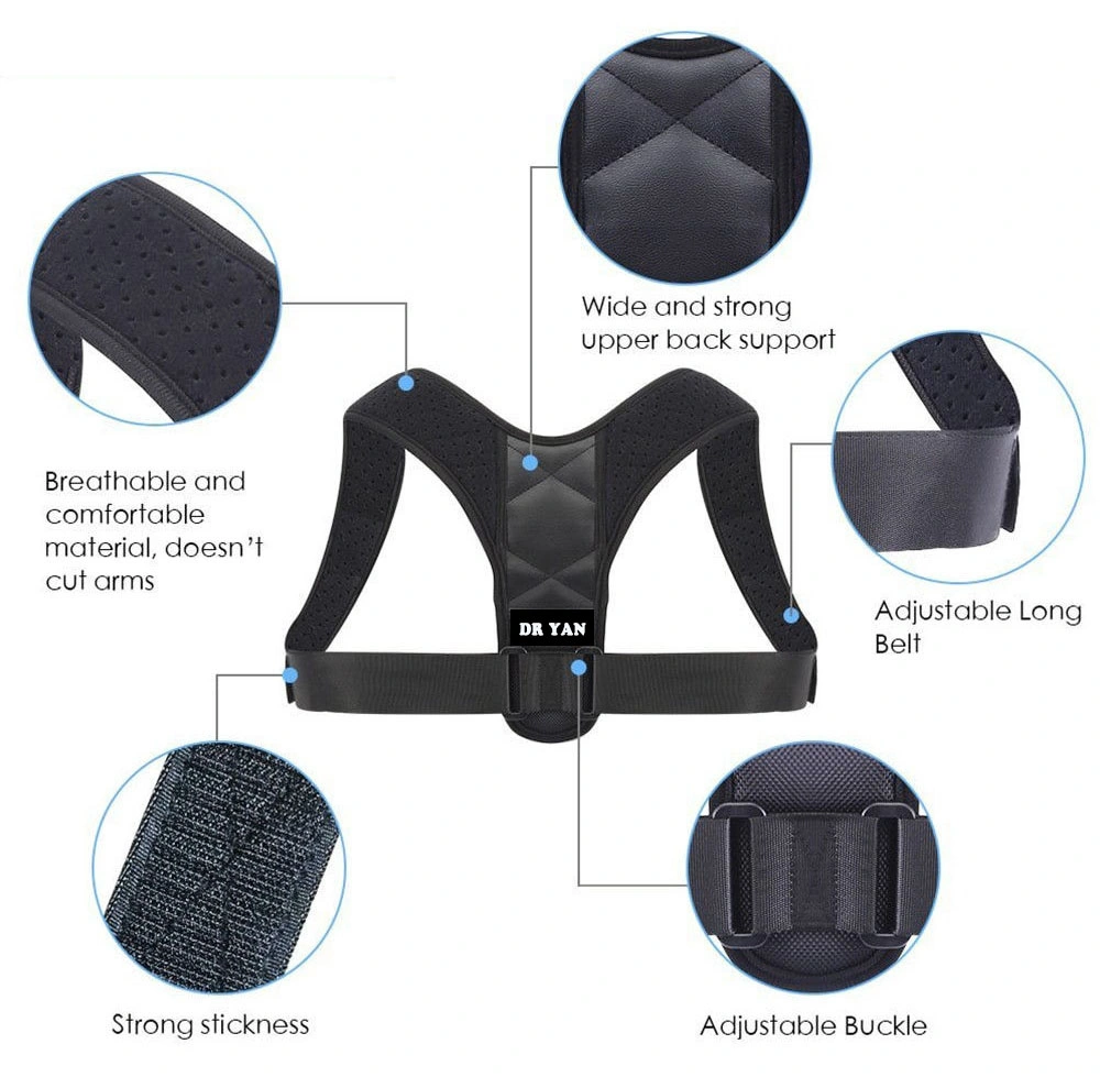 ISO Ce Manufacturer Adjustable Upper Back Support Brace