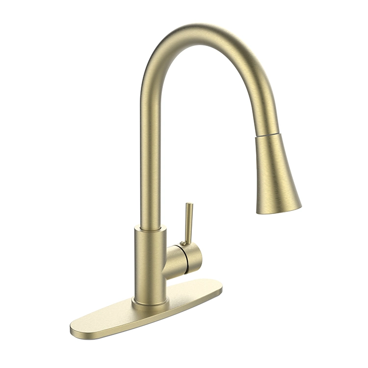 Sanipro Orb Deck-Mounted Zinc Alloy 360 Degree Swivel Spout Kitchen Sink Faucets Water Taps with Pull Down Sprayer