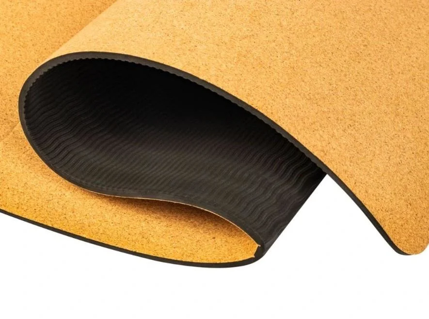 Good Quality Durable Indoor Fitness Suede Cork Gym 8mm Yoga Mat with Custom Printing