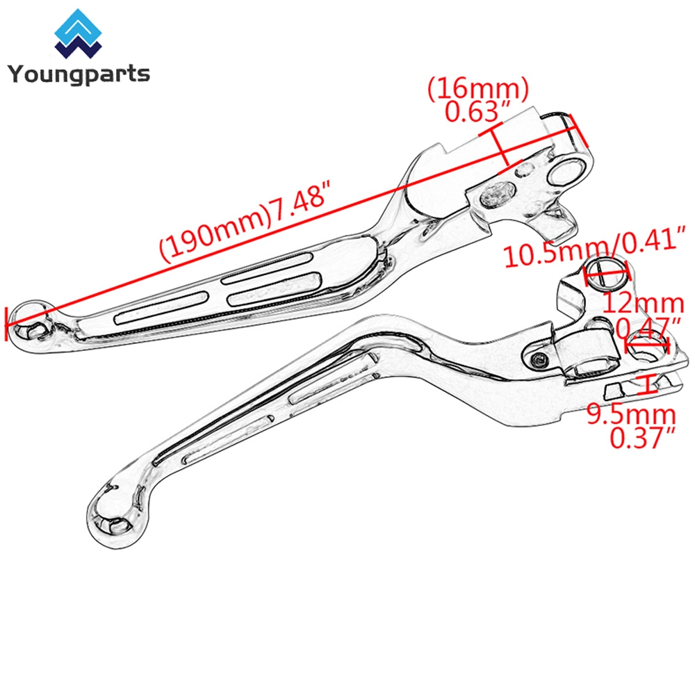 Youngparts Xf170829 Motorcycle Chrome Wide Blade Hand Clutch Lever Fit for Harley V-Rod 2002-2005