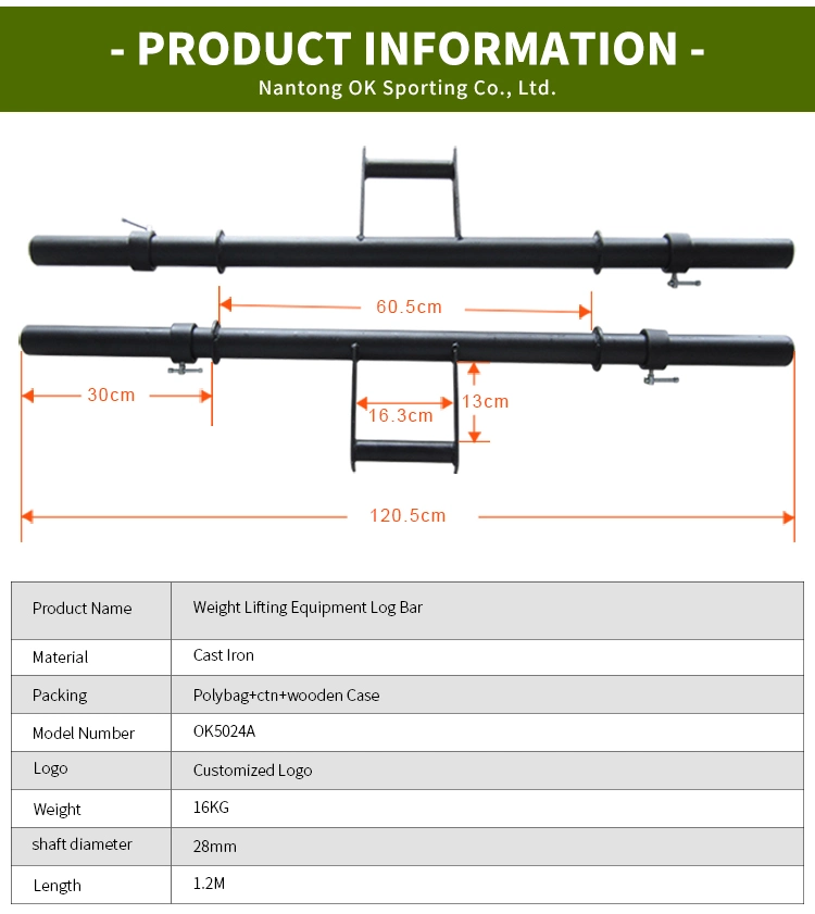 Weight Lifting Log Bar Gym Fitness Equipment Farmers Walk Handles