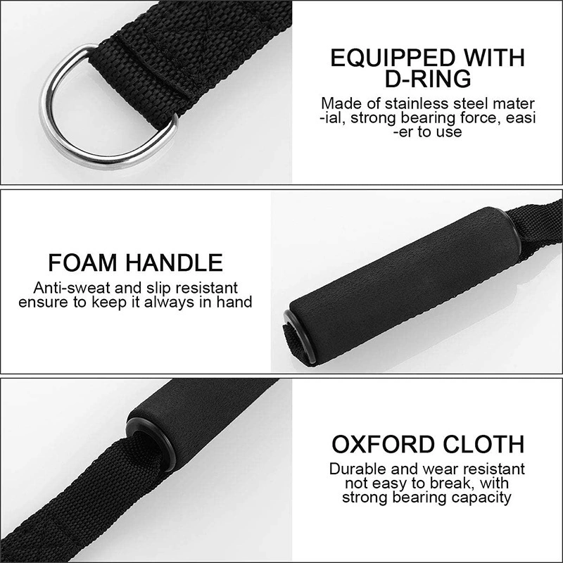 Foam Replacement Black Yoga Exercise Gym Exercise Strength Band Resistance Band Handle