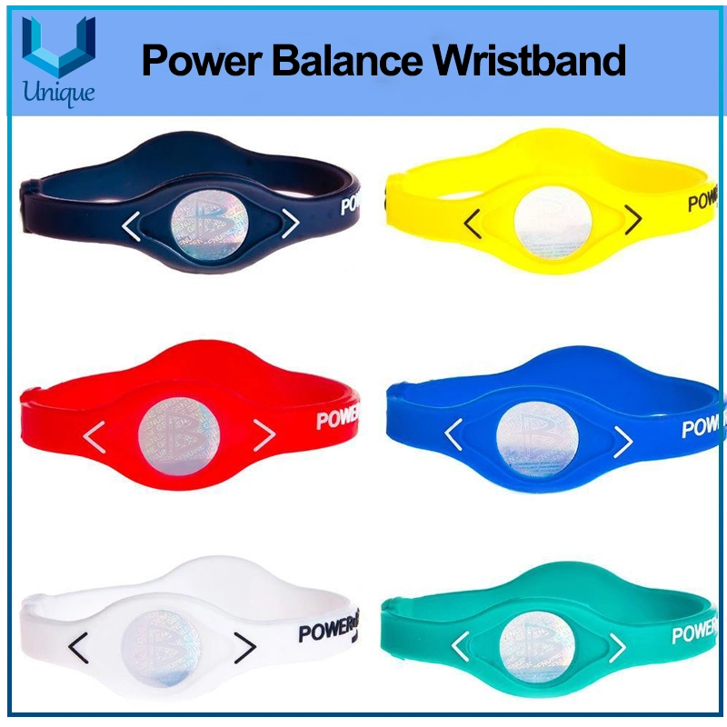 Custom Fashion Adjustable Healthcare Sport Energy Balance Power Silicone Wristband for Promotional Gift