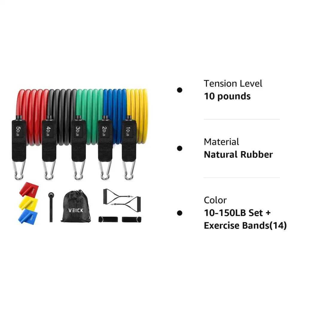 Exercise Bands, Workout Bands, Resistance Bands for Working out with Handles