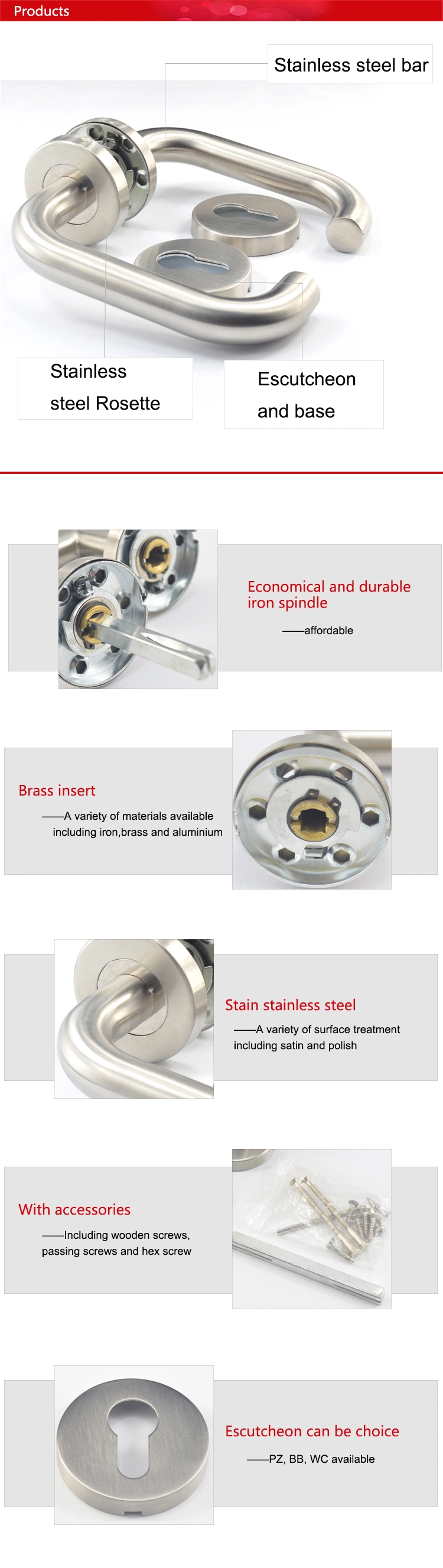 Reversible Door Handles for Left or Right-Handed Doors