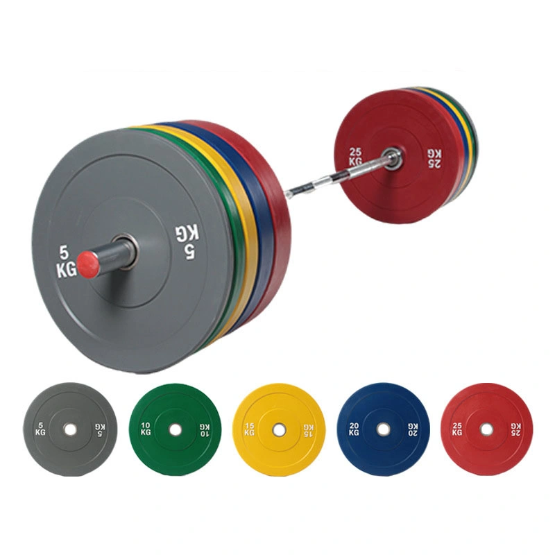 Competition Color Coded Rubber Bumper Plates Weightlifting Training Exercise Bumper Plates