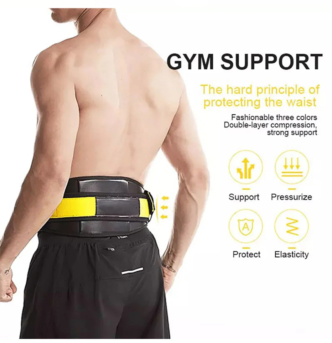 PU Leather Adjustable Waist Support Belt for Powerlifting Deadlifting Training