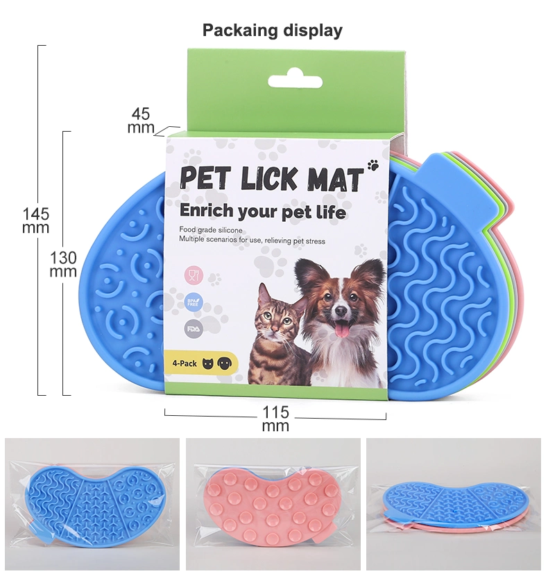 Customized Durable Silicone Dog Lick Mat Large Licking Pad Sniffing Mat Silicone Dog Slow Feeder Food Mat