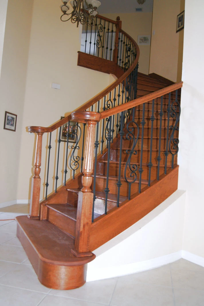 Non-Slip Solid Wood Stair Railings Rails Home Against The Wall Indoor Loft Elderly Corridor Support Rod