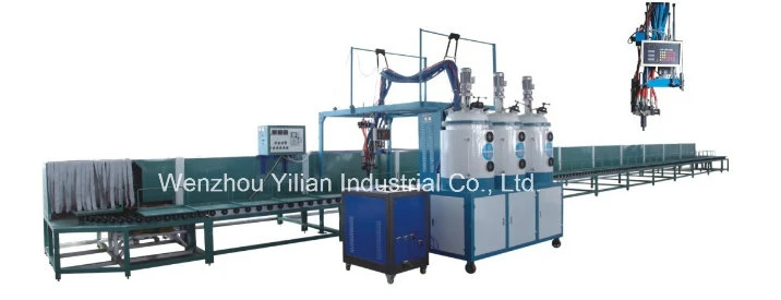 PU Pouring Machine Conveyor Type 80 Station for DIP Safety Shoes Making