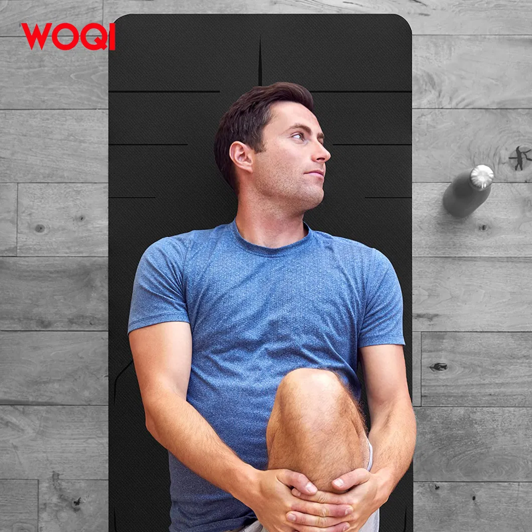 Woqi New Foldable Anti Slip Yoga Mat with Raised Points, 6mm Thick Sports and Fitness Pilates Gymnastics Mat