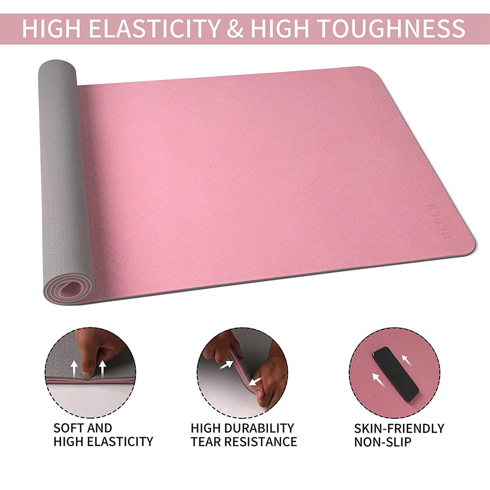 Eco-Friendly Non-Slip TPE Yoga Mat for Pilates