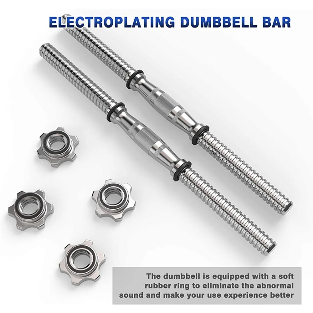 Fitness Bodybuilding Equipment Rubber Coated Chrome Hollow Dumbbell Bars Cheap Weight Lifting Bars