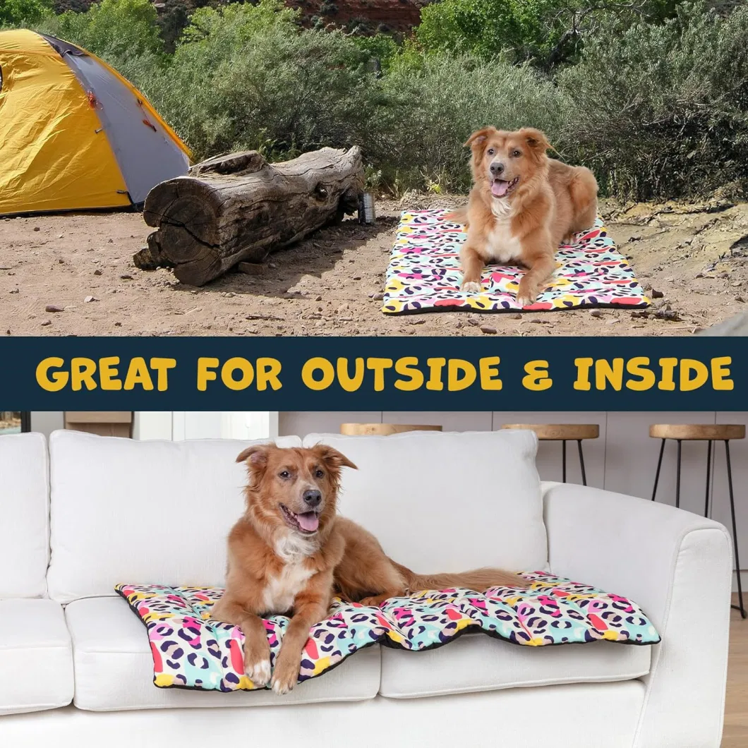 Travel Dog Bed - Outdoor Dog Beds for Camping - Portable Clip-on Carrying Strap Provides Comfort