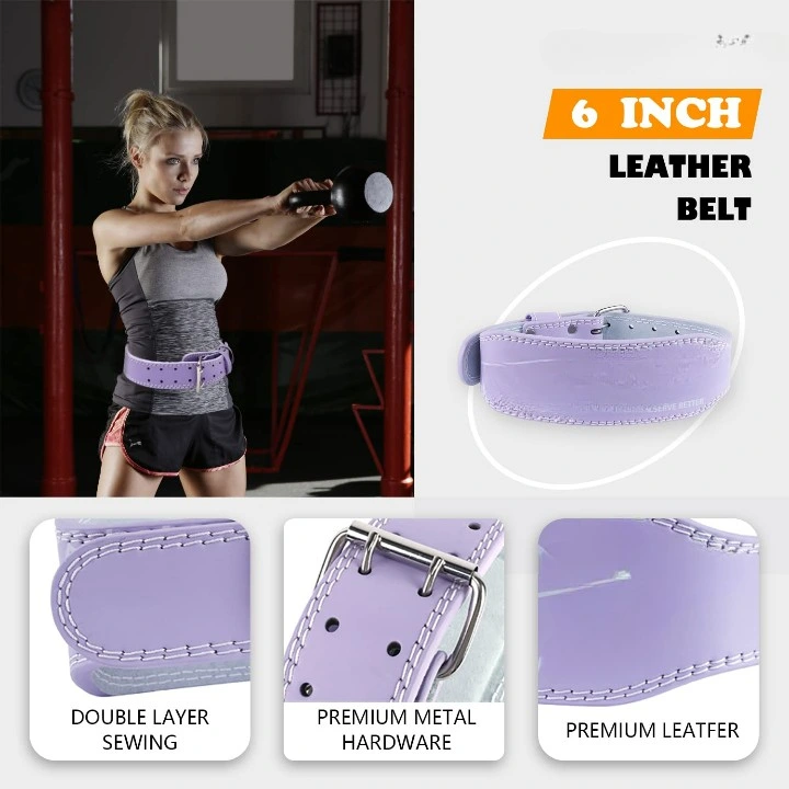 OEM Bodybuilding Squats Leather Exercise Gym Equipment Fitness Waist Weightlifting Belt