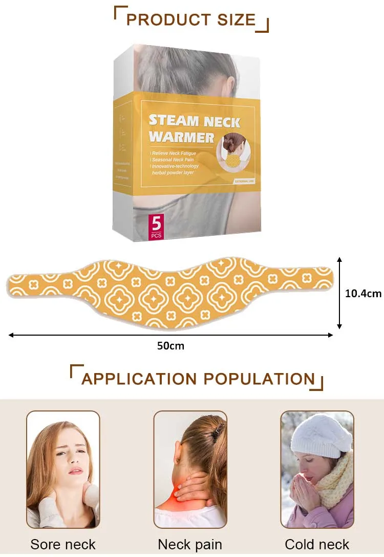 OEM Long-Lasting Wormwood Neck Pain Relief Steam Neck Pad