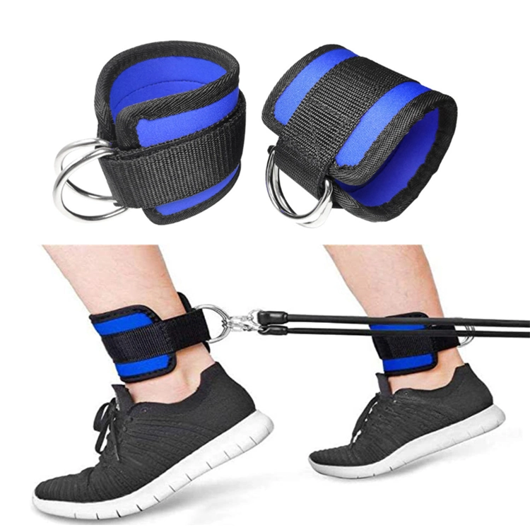 Ankle Straps for Cable Machines Padded Ankle Cuffs (Pair) - for Legs, Glutes, ABS and Hip Workouts Fits, Fully Adjustable &amp; Breathable Ankle Strap Set