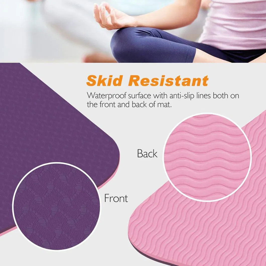 Premium Quality Eco Friendly Anti-Slip TPE Mat Pilates, Organic Eco Friendly Custom Yoga Mat