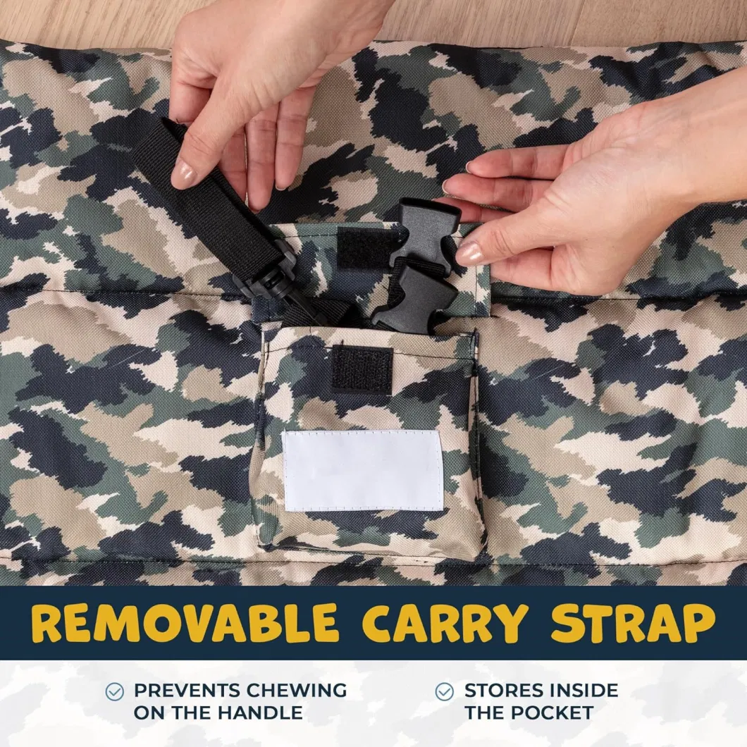 Portable with Clip-on Carrying Strap Provides Comfort Dog Travel Mat