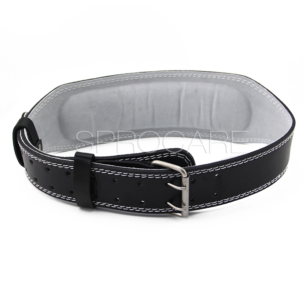 Leather Weightlifting Belt Fitness Belt Exercise Lumbar Back Belt Support Straps for Men and Women