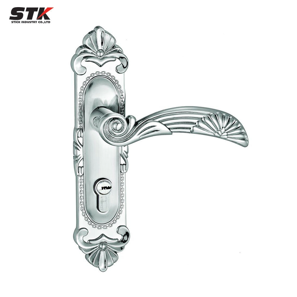 Satin Nickle Right-Handed Entry Lever for Door