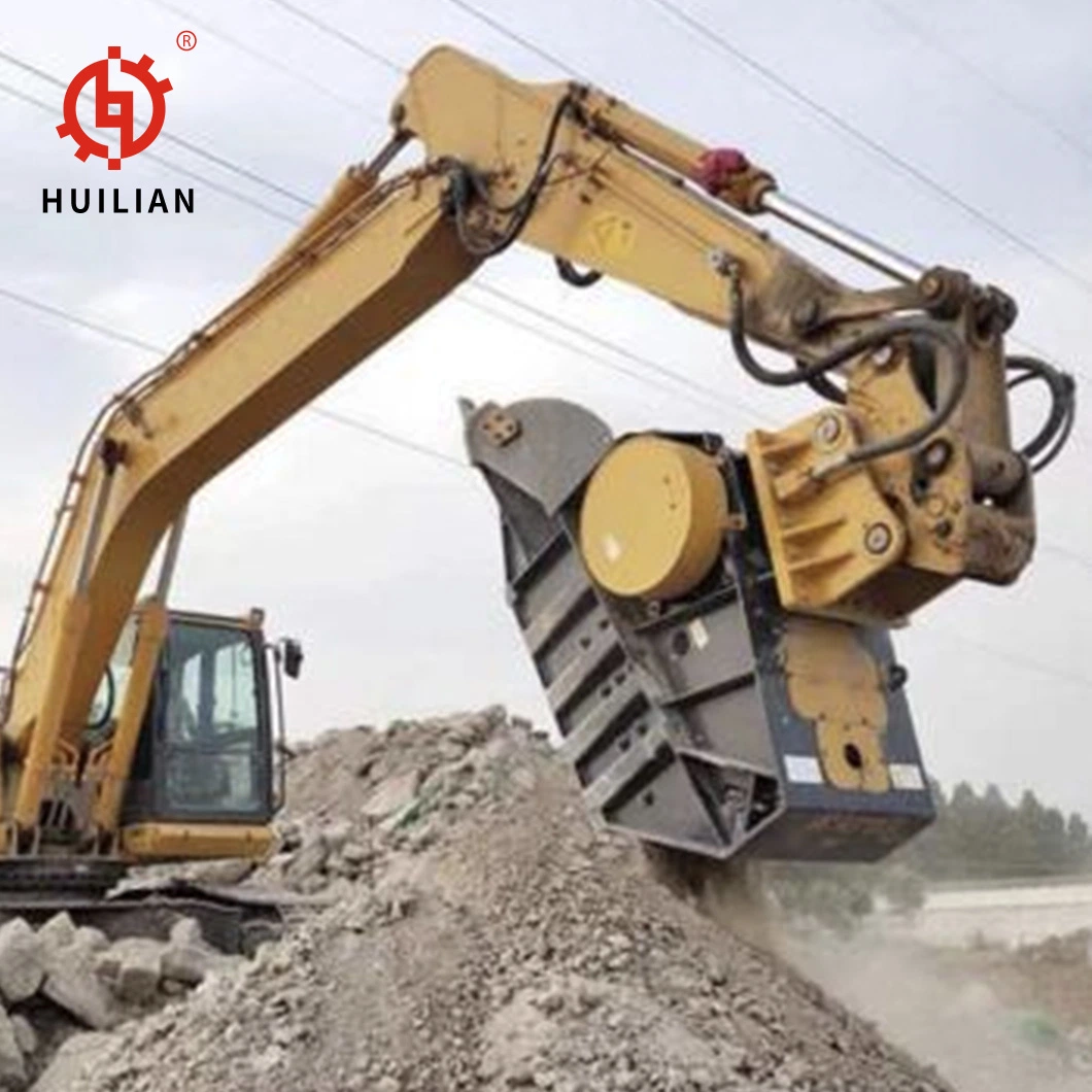20tons Construction Machine Attachment Crushing Buckets Stone Rock Crusher Bucket for Excavator