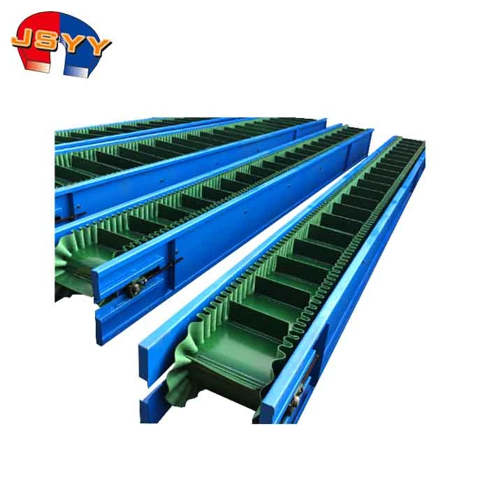 PVC Conveyor Belt Moving Scrap Material 30cm Belt Width 75cm Lifting Height