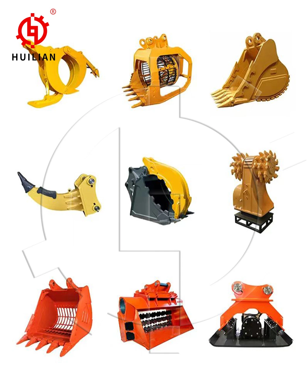 20tons Construction Machine Attachment Crushing Buckets Stone Rock Crusher Bucket for Excavator