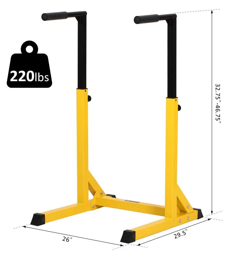 DIP Station Chin up Parallel Bars Pull up Power Tower Home Gym Workout Bicep Tricep Fitness Equipment Height Adjustable