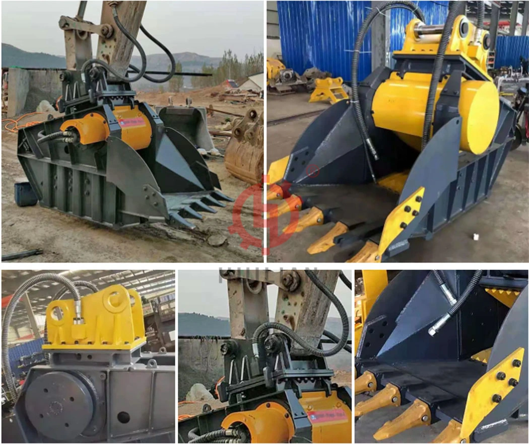 20tons Construction Machine Attachment Crushing Buckets Stone Rock Crusher Bucket for Excavator