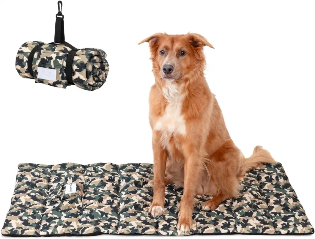 Portable with Clip-on Carrying Strap Provides Comfort Dog Travel Mat