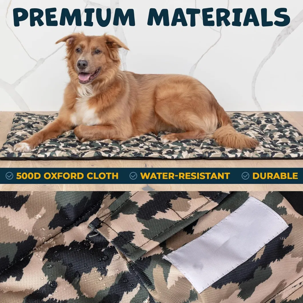 Portable with Clip-on Carrying Strap Provides Comfort Dog Travel Mat