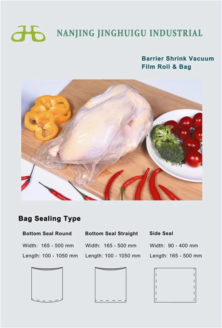 Flexible Packaging Shrink Vacuum Materials Cheese Poultry Chicken Shrink Packaging Bag for Tuna Loin Cheese