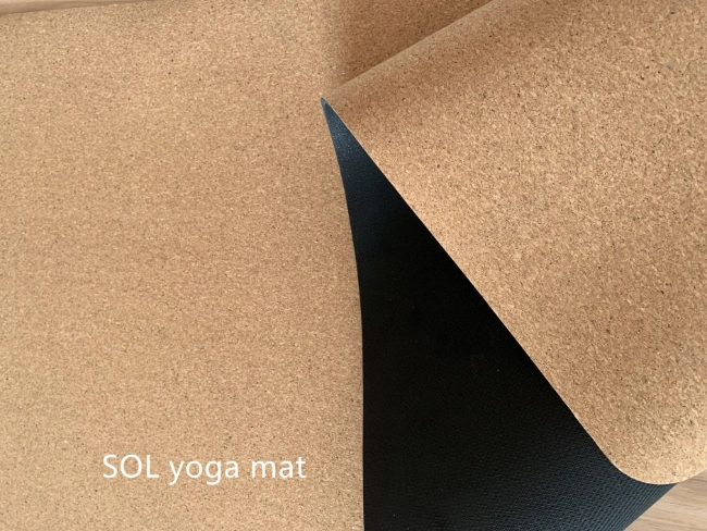 Sol Wholesale Manufacturer Pirce Hot Yoga Pilates Cork Natural Rubber Yoga Mat