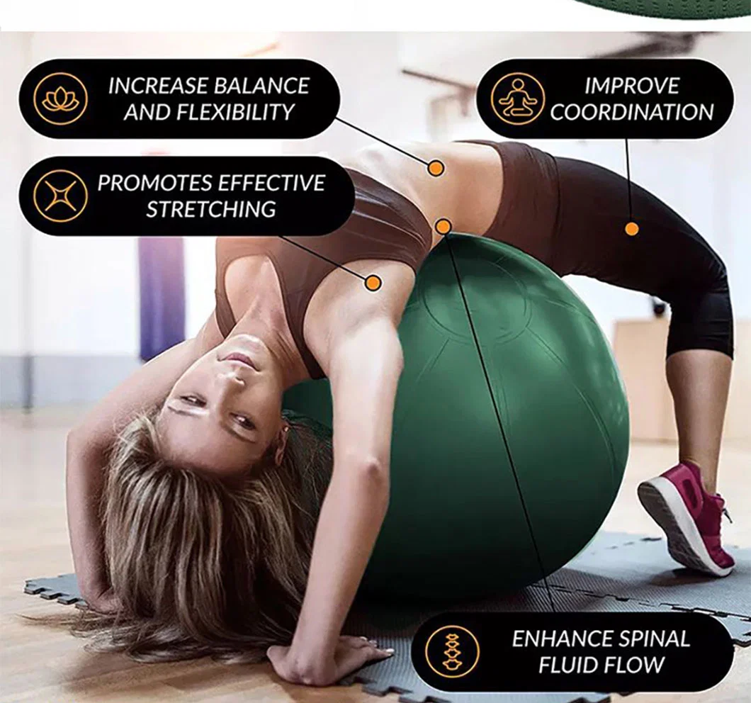 Yoga Ball Exercise Fitness Training Accessories Home Gym Anti Burst PVC Training Exercise Ball