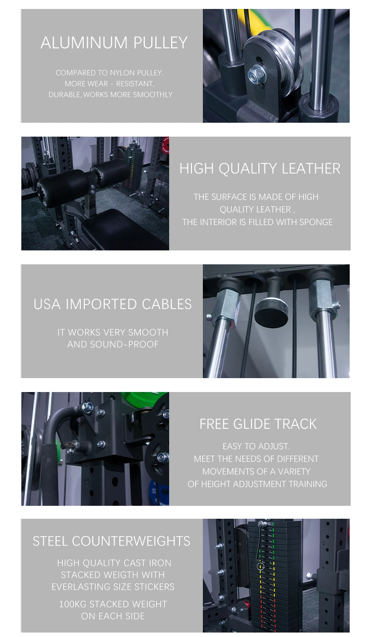 Factory Home Gym Fitness Equipment Customized Power Rack Lat Pull Down with Cut-out Scale Numbers on The Tubes