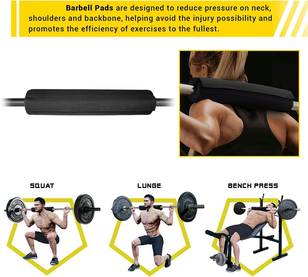 Squat Neck Guard Barbell Shoulder Pad Thickened Extended Dumbbell Bar Set Fitness Protection