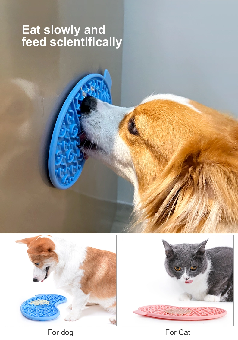 Silicone Pet Mat Pad Anxiety Relief Customized Food Feeding Slow Feeder Pet Dog Lick Mats