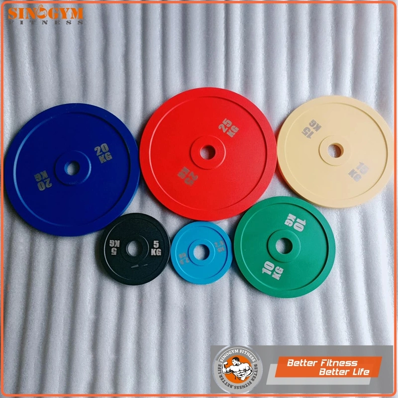 Color Coded Powder Coated Solid Steel Barbell Weight Plate