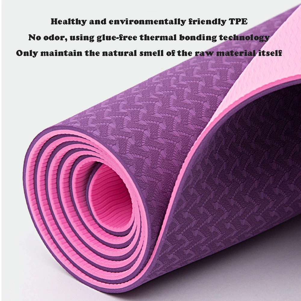 Yoga TPE Rubber Deep Anti-Slip Pattern Gym Exercise Mat