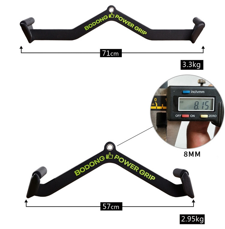 Home Gym Fitness Rowing T-Bar V-Bar Pulley Cable Machine Attachments, Bicep Curl Tricep Pulldown Bar Back Strength Training Handle Grips