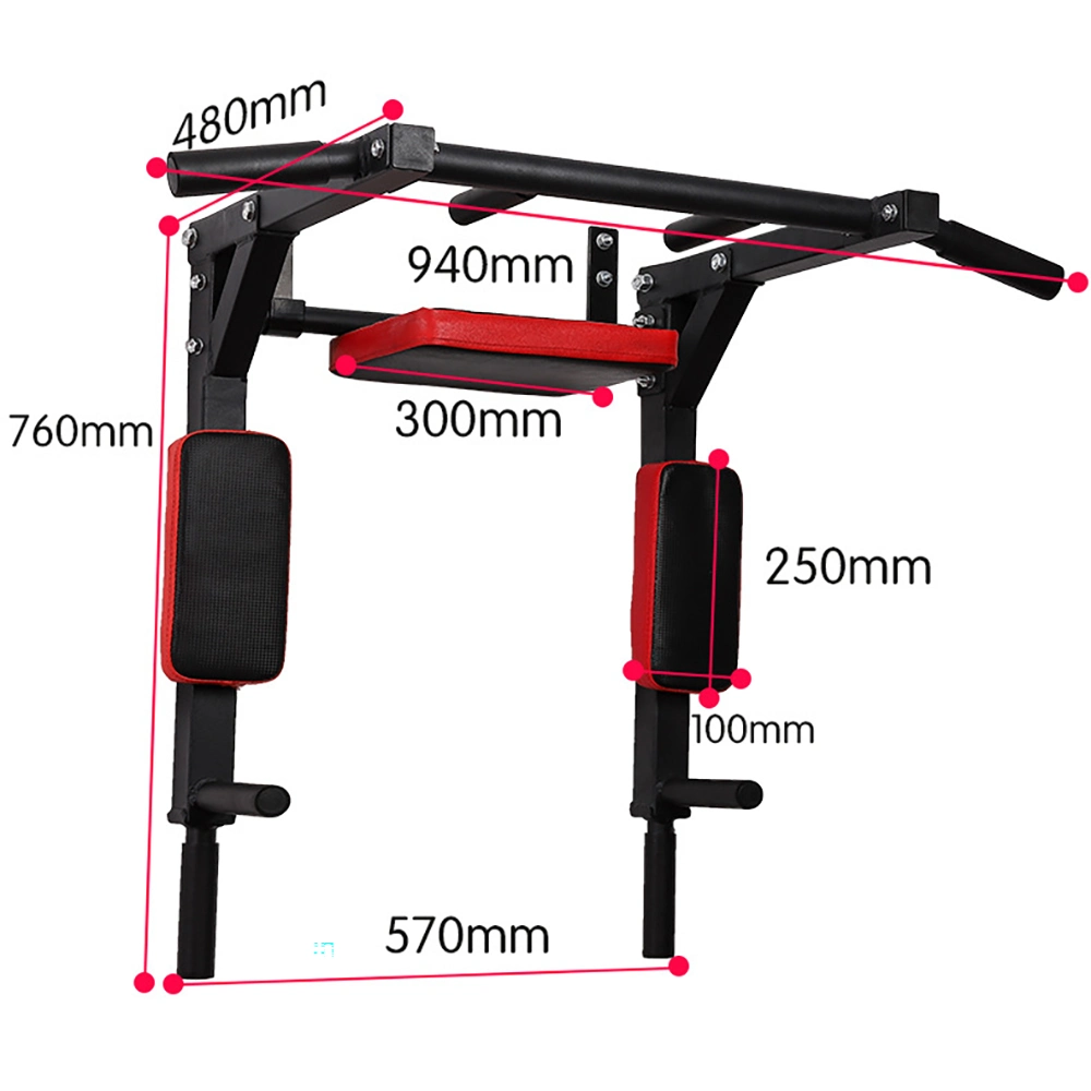Muscle Training Fitness Equipment Pull up Heavy Chin Wall Bar Service Ci25243