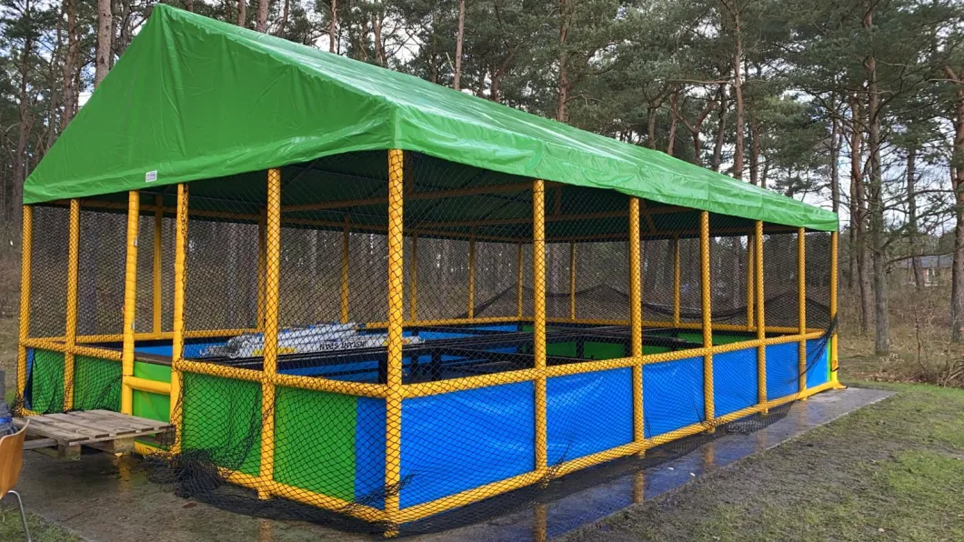 Outdoor Trampoline with Cover for Children&prime;s Entertainment