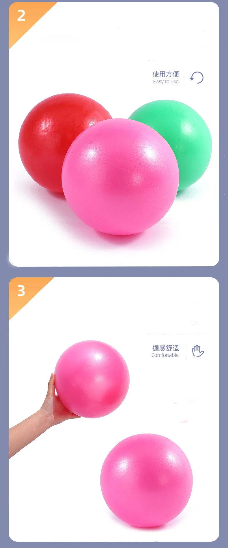 PVC Customised Color 25cm Small Pilates Ball Gym Exercise Fitness Mini Anti Burst Yoga Ball Wholesale