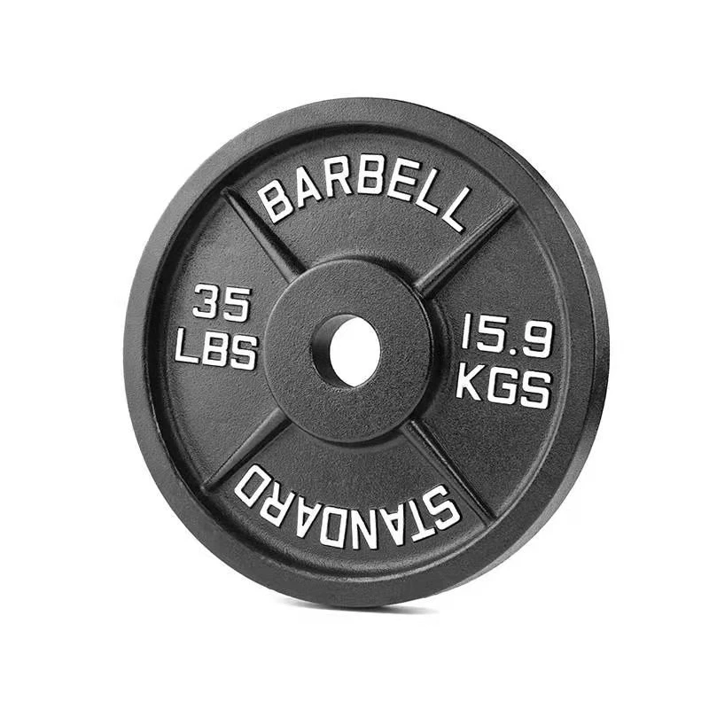 Ap-28 Gym Strength Equipment Cast Iron Barbell Rubber Bumper Plates